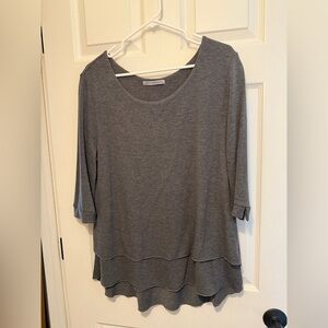 Gray top with fun details!